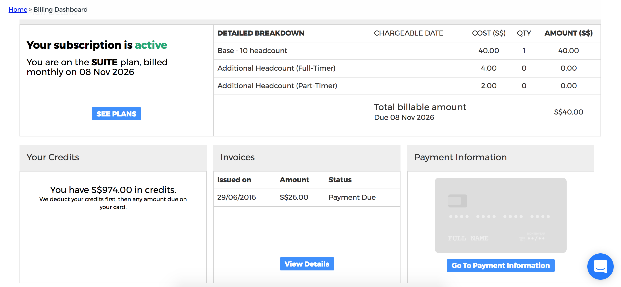 Introducing: The Billing Dashboard